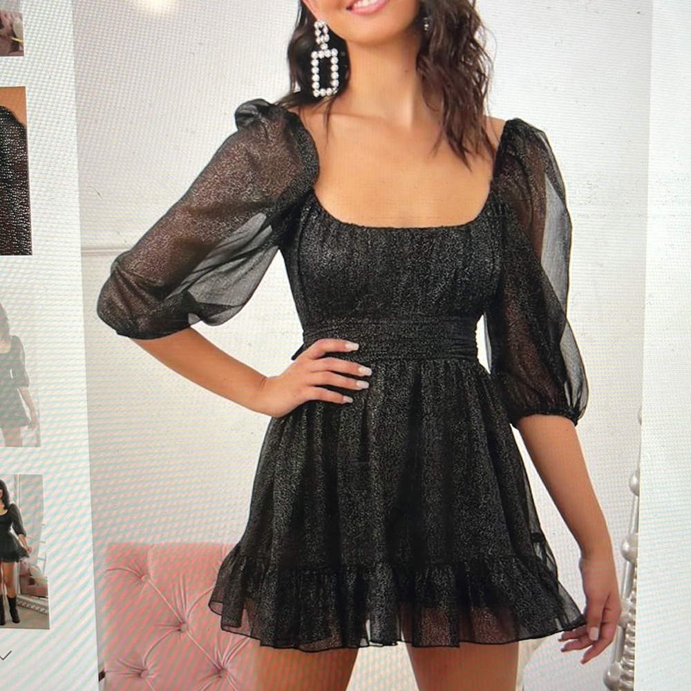 Good condition, Lucy in the sky black dress, size Xs